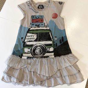 MINI SHARSU HAPPY CAMPER DRESS SIZE 4T